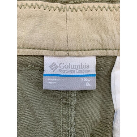 Columbia Chino Shorts‎ Mens 38x10 Flat Front Canvas Hiking Camping Outdoors - Picture 8 of 9